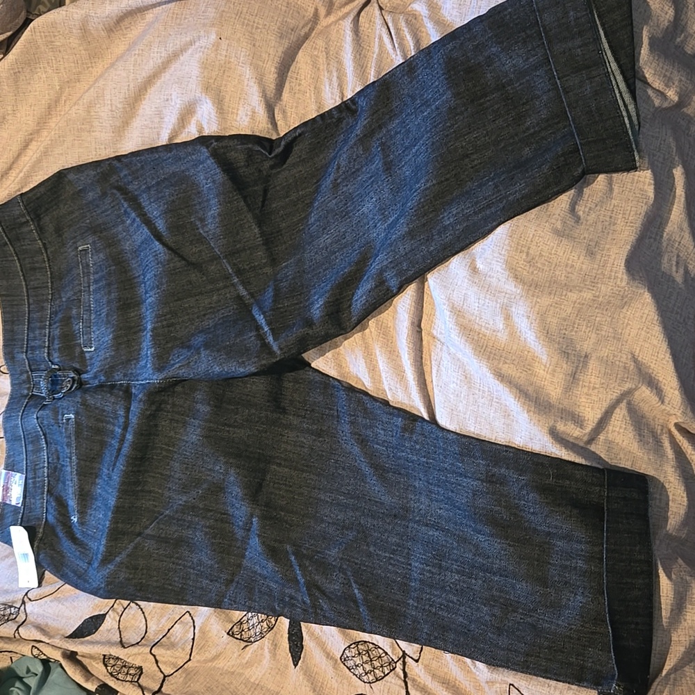 Women's Dark Blue Jeans One 5 One Size 14 Capris - Picture 4 of 8